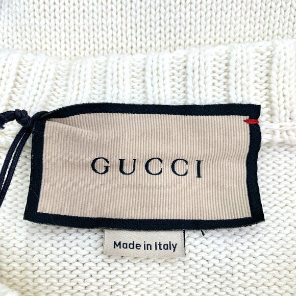 Gucci Ivory Wool Sweater With Black Bow Details & GG Accents - Picture 5 of 7